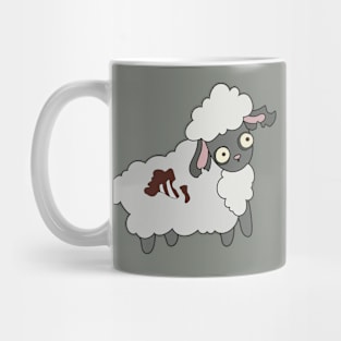 Zombie Sheep Cartoon // Funny Halloween Zombie Mug